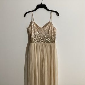 Adriana Papell Champagne Dress